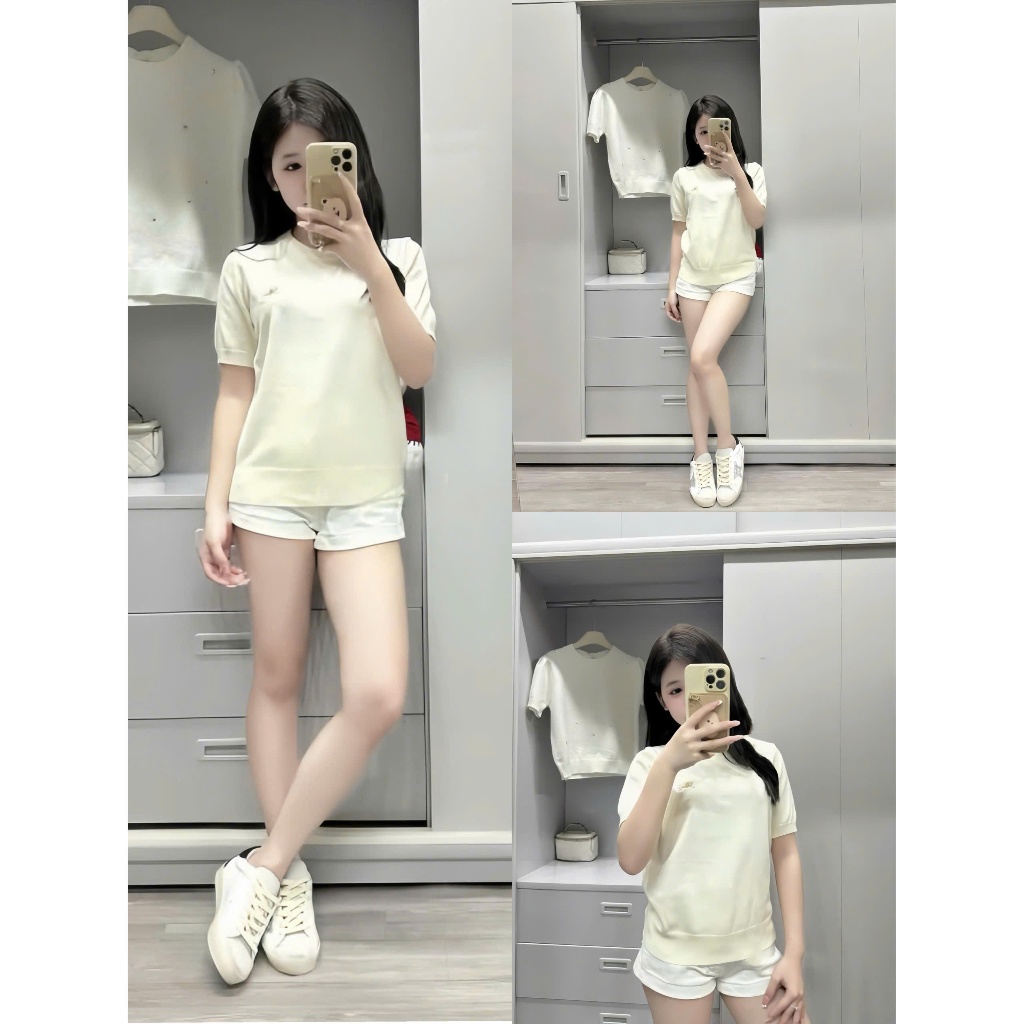 Áo Len Nữ Cộc Tay Dệt Kim Form Ôm Basic – Áo Nữ Hàn Quốc Thanh Lịch Dễ Phối Đồ Hot Trend HH2 | BigBuy360 - bigbuy360.vn