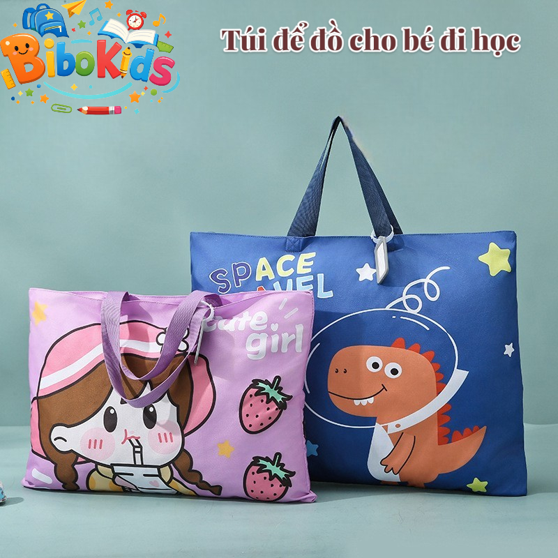 TÚI ĐỂ CHĂN MỀN CHO BÉ ĐI HỌC, HỌA TIẾT DỄ THƯƠNG, CHỐNG NƯỚC, TIỆN LỢI BIBO KIDS