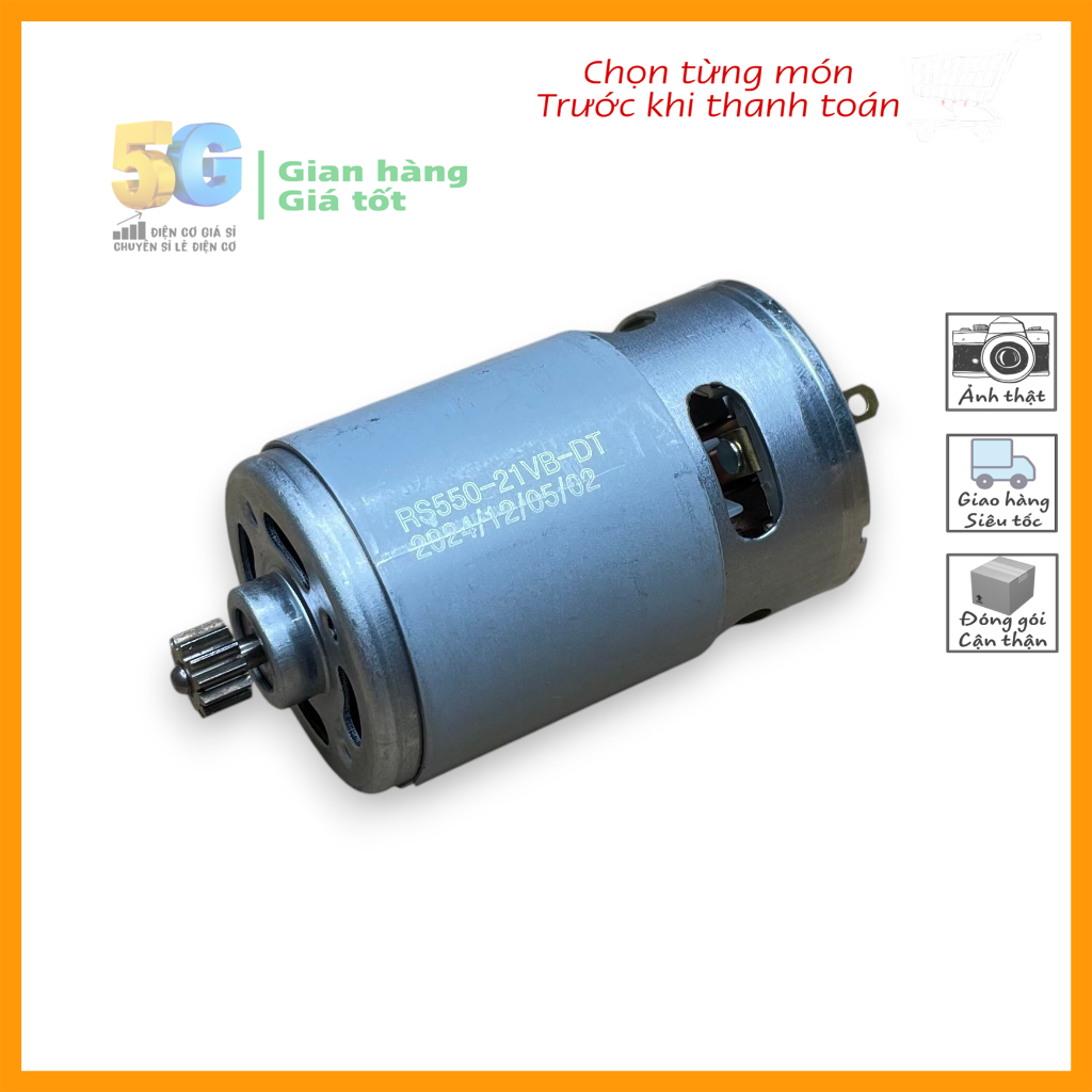 [ Giá Sỉ ] Motor 550 Loại 21v Dùng Thay Thế Máy Khoan, Bắt Vít Chạy Pin 18v - 21v Xài Chung LOẠI TỐT