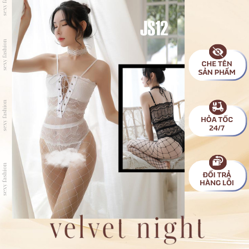 VELVET NIGHT - Bộ Jumsuit Ren xuyên thấu sexy quyến rũ JS12