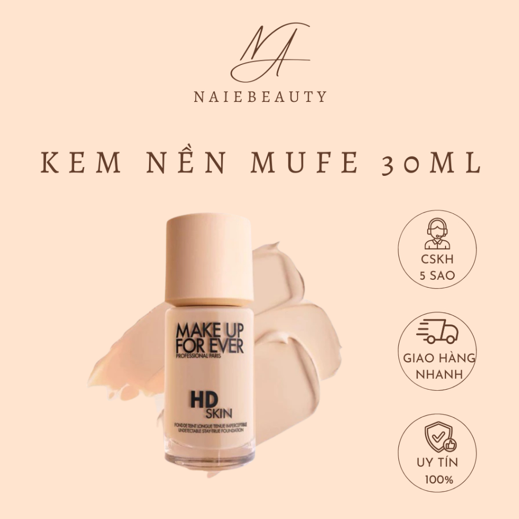 Kem nền MUFE Skin HD Foundation Kem nền Make Up For Ever R210 1R02, Y218 1N06 - Naie.Beauty
