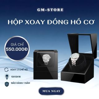Hộp Đựng Đồng Hồ Cơ Xoay Mẫu Mới Chất Liệu Gỗ Phủ Sơn PU Cao Cấp
