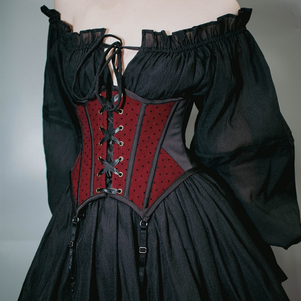 Létitia - Ruby Polka Underbust Corset ft Windie Dress (áo Corset dáng Underbust)