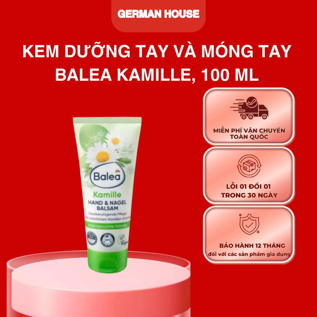 [Bill Đức] Kem tay Balea Kamille dưỡng tay và móng tay, 100 ml