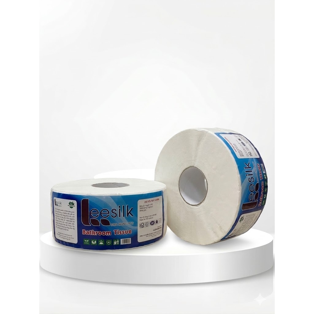 Giấy vệ sinh Công Nghiệp Cuộn Lớn 700g Leesilk Cao Cấp - Giấy Trắng Dai, Không Bụi, Tiết Kiệm Cho Văn Phòng và Gia Đình