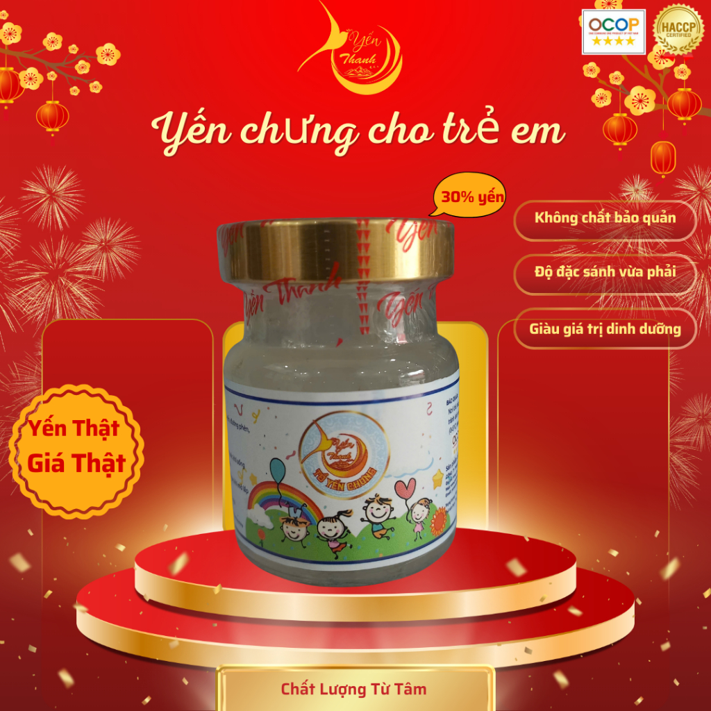 [OCOP 4 SAO] Yến Chưng Cho Bé 30% Yến Thật - Yến Sào Xứ Thanh: Bé Ăn Ngon, Mẹ An Tâm (Hũ 70ml)