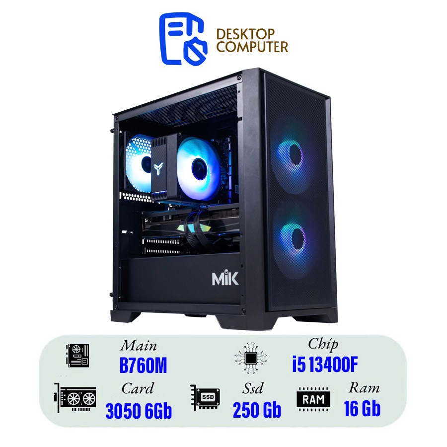 Bộ PC Gaming i5-13400F,B760M, RAM 16GB, RTX 3060 12GB