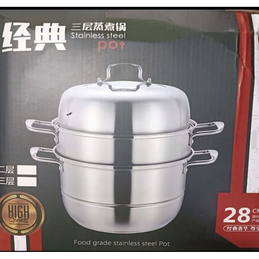 NỒI HẤP 3 TẦNG INOX