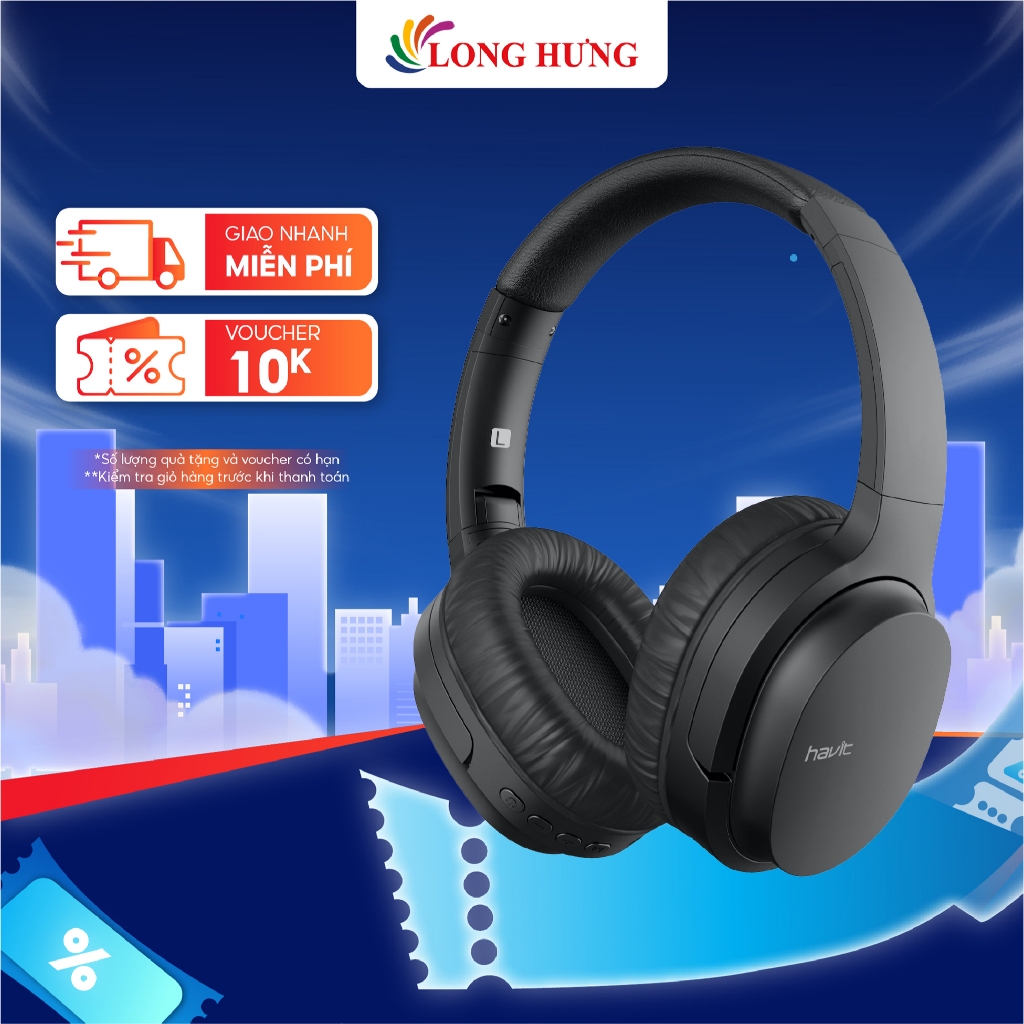 Tai nghe chụp tai Bluetooth Havit i62 BT 5.0 HVBT-I62 - Hàng Chính Hãng