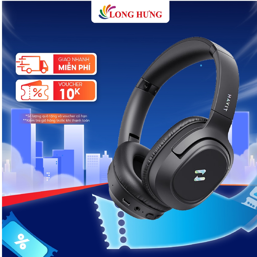 Tai nghe chụp tai Bluetooth Havit LIFE 02H H612BT Pro - Hàng chính hãng