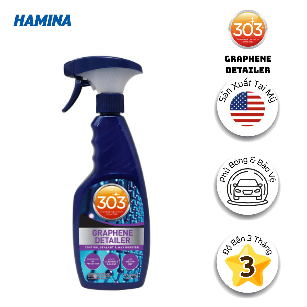 303® Graphene Detailer - Dung Dịch Phủ Bóng Và Bảo Vệ Ô Tô - Nhập Khẩu Mỹ - Hãng 303
