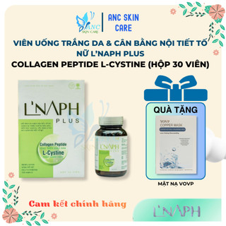 Viên Uống Giúp Trắng Da Cân Bằng Nội Tiết Tố Nữ L’Naph Plus Collagen Peptide L-Cystine (Hộp 30 Viên)