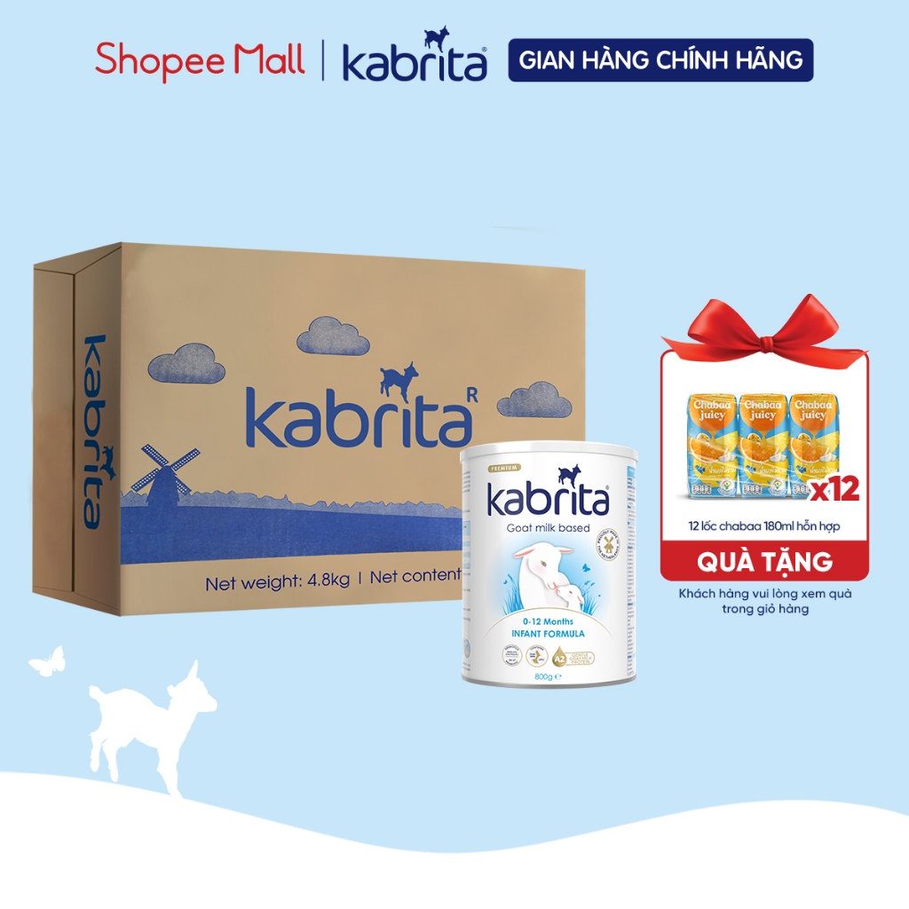 Thùng Sữa dê Kabrita số 1 - 06 lon 800g