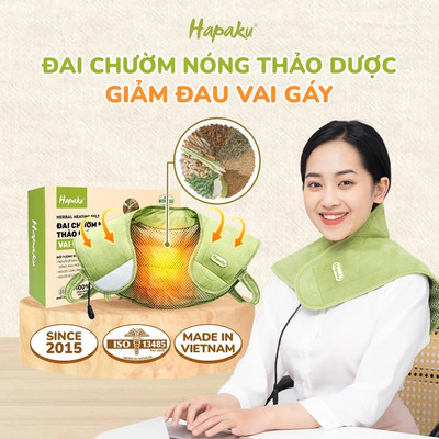 Đai Chườm Thảo Dược Hapaku Giảm Đau Cổ Vai Gáy Hiệu Quả, Giảm Căng Cứng Cơ, Tăng Tuần Hoàn Máu