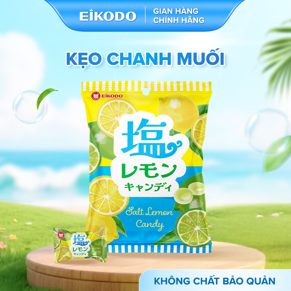 Kẹo Chanh Muối 120g/gói - Hương vị chua thanh, mặn dịu, bổ sung điện giải, Eikodo Việt Nam