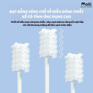 Rơ lưỡi khô tiệt trùng Mipbi / Molli vệ sinh răng miệng cho bé