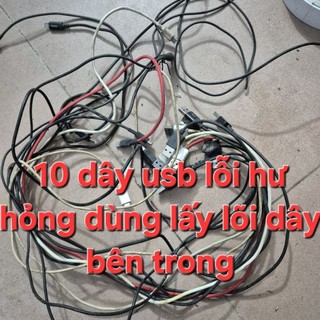 10 dây usb cũ hỏng giá bán cho a.e lấy dây điện