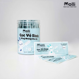 Rơ lưỡi khô tiệt trùng Mipbi / Molli vệ sinh răng miệng cho bé