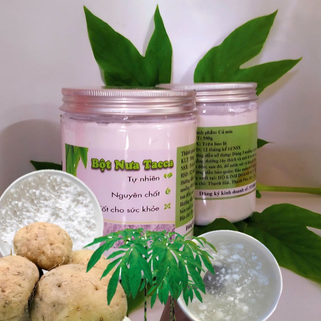 Bột Củ Nưa Organic Konjac powder 🌱Chuẩn OCOP🌱 ( Bột Củ Huyền )500gr - 1kg - Thanh nhiệt dưỡng nhan