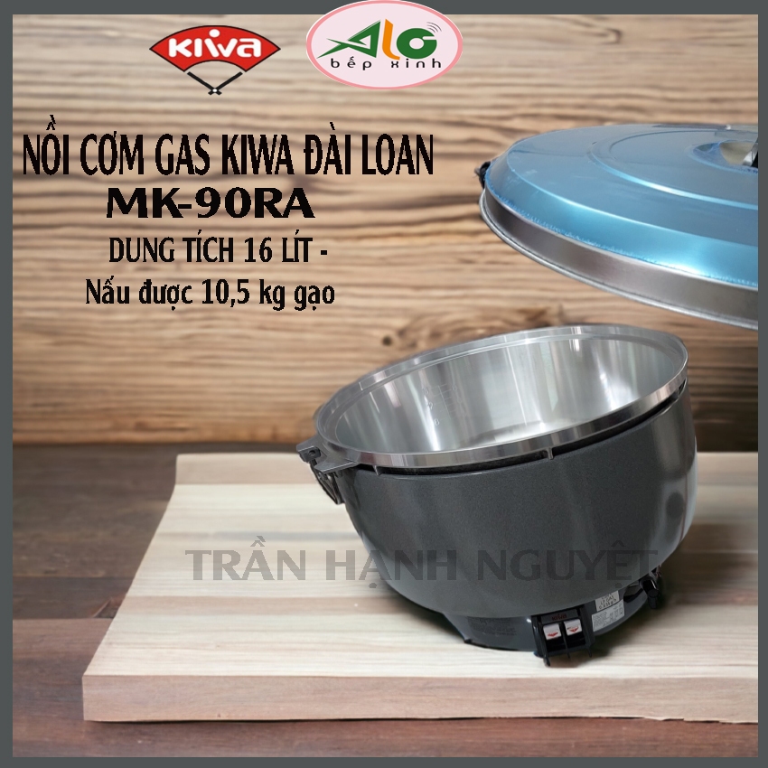 Nồi cơm gas - Nồi cơm ga Kiwa Đài loan 16 lít MK-90RA - tự ngắt gas khi chín - Hàng chính hãng - Alo