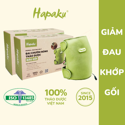 Bộ 2 Đai Chườm Khớp Gối Làm Nóng Bằng Điện Hapaku, Massage Đầu Gối, Giảm Đau Nhức Mỏi, Hỗ Trợ Vận Động