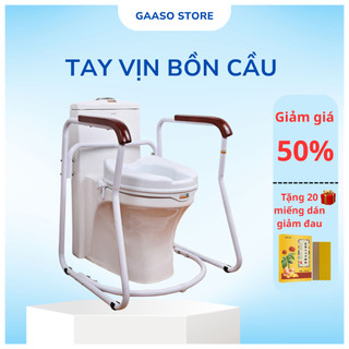Tay vịn bồn cầu Gaso 2026 thiết kế chắc chắn an toàn cho người già, bà bầu Bảo hành 2 năm