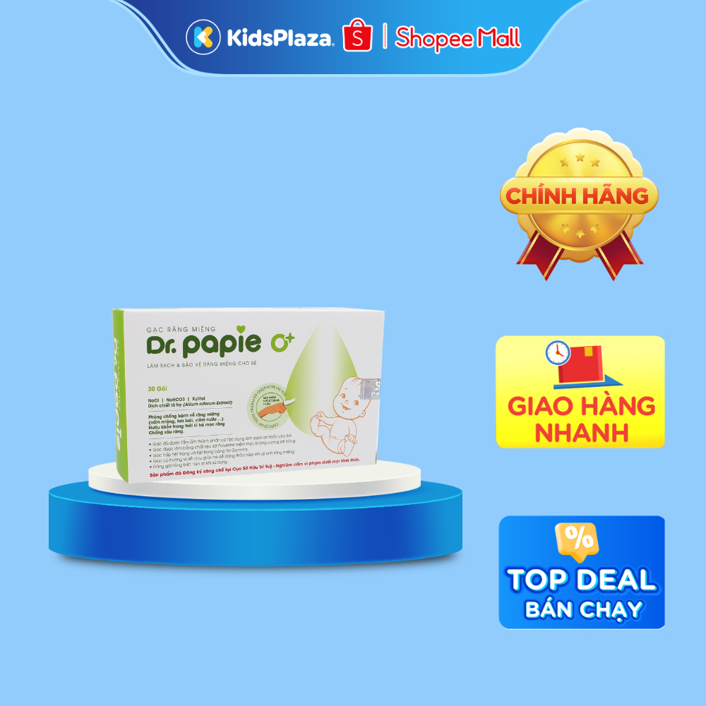 Gạc rơ lưỡi/ răng miệng Dr Papie 30pcs - KidsPlaza