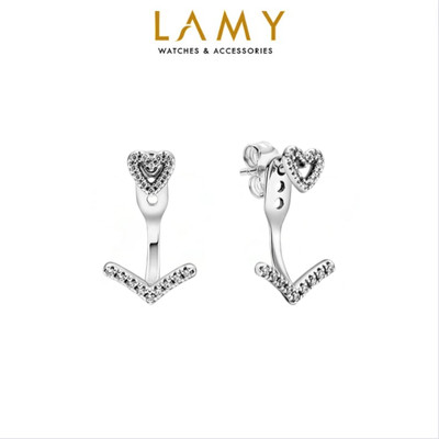 Khuyên tai bạc nữ LAMY Love Wishing Bone Earings 3155 - Khuyên tai bạc S925