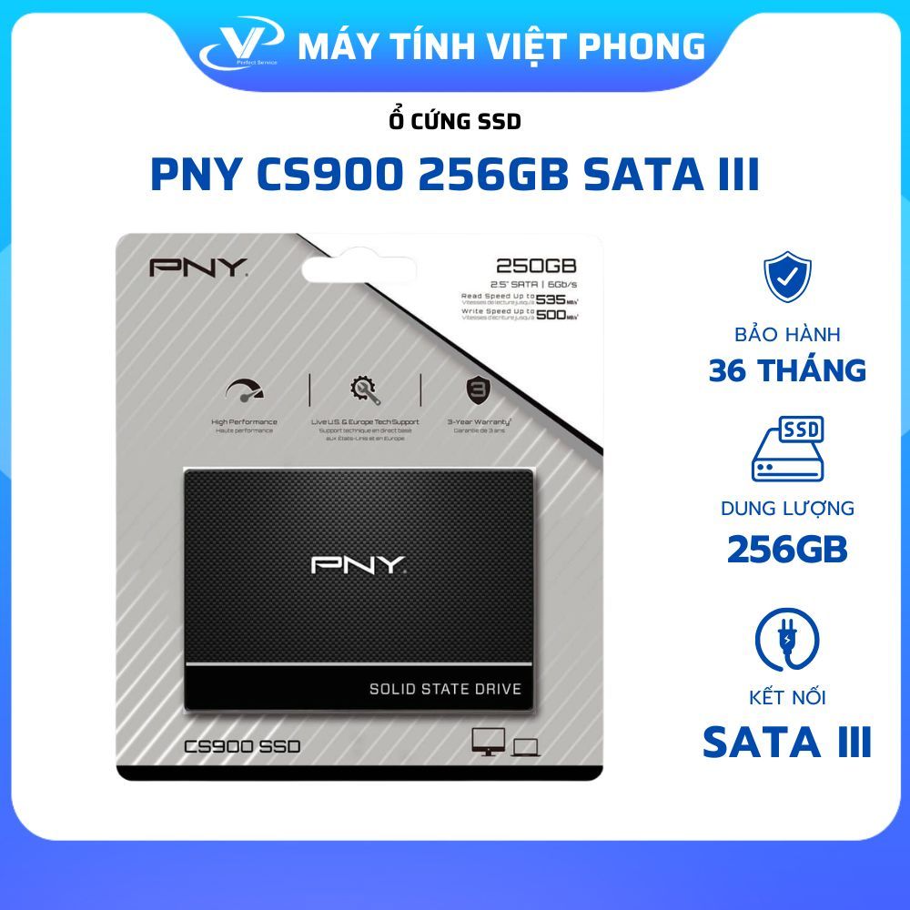 Ổ CỨNG SSD PNY CS900 250GB 2.5" SATA III CHÍNH HÃNG BẢO HÀNH 3 NĂM