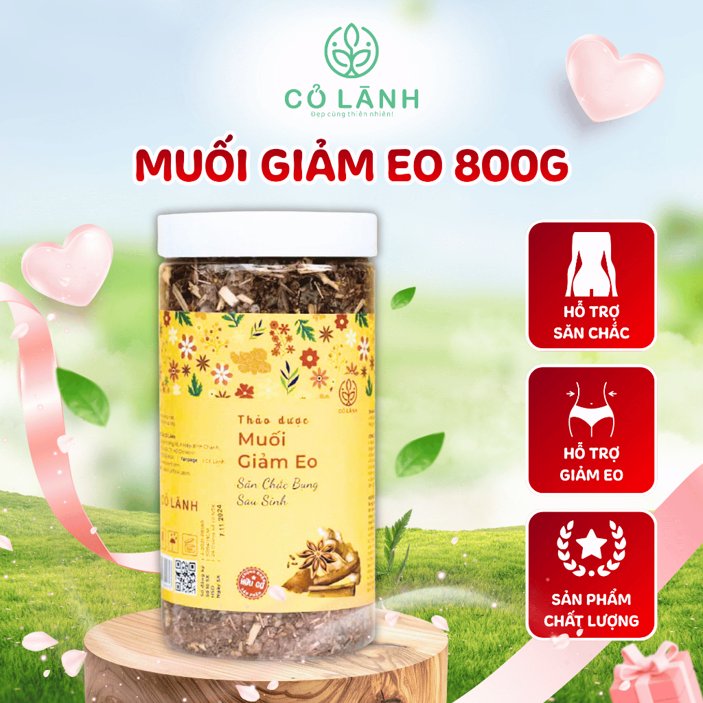 Muối Chườm Bụng Thảo Dược Cỏ Lành 800g Cho Mẹ Sau Sinh Giúp Giảm Mỡ Và Săn Chắc Vùng Bụng Nhanh Về Dáng