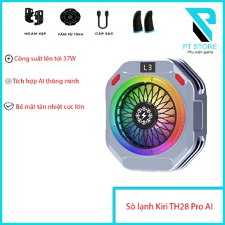 Quạt tản nhiệt sò lạnh Kiri TH28 Pro AI V2 - Công suất 37W - AI thông minh - Bề mặt làm lạnh cực lớn - Tăng tốc độ gió