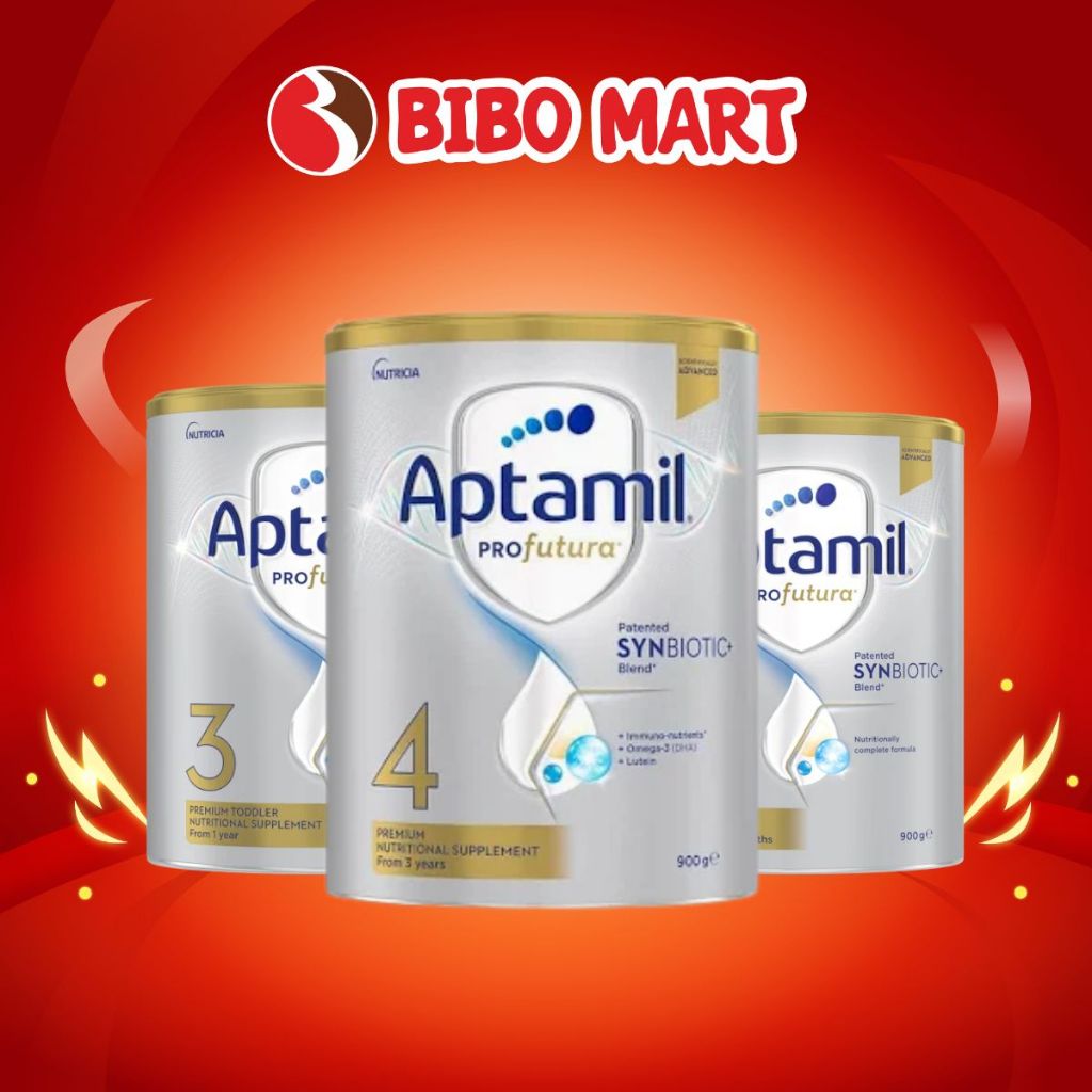 Sữa Bột  Aptamil Bạc Profutura Úc Đủ Số Phát Triển Toàn Diện Cho Bé Lon 900g - Bibo Mart