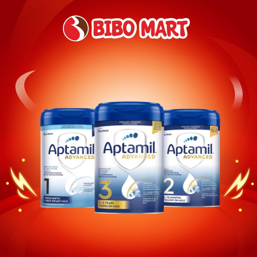 Sữa Bột Aptamil Advanced Anh Tăng Cường Đề Kháng Cho Bé Phát Triển Toàn Diện Số 3 800g-BiboMart