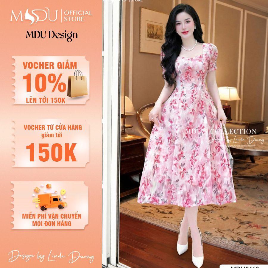 Váy công chúa dáng xòe tơ ép cao cấp phong cách nữ tính ngọt ngào MDU5113 | MDU Design