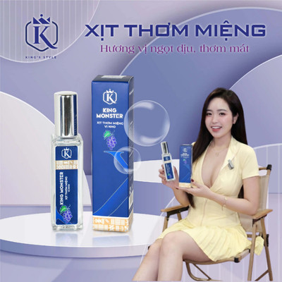 Xịt thơm miệng KING MONSTER nam nữ 10ml hương vị tự nhiên, Tạo Sự Tự Tin Khi Giao Tiếp , Thơm Mùi Hoa Quả Và Khử khuẩn