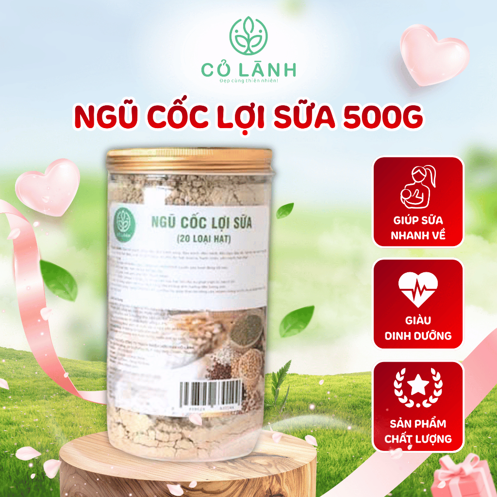 Bột Ngũ Cốc Cỏ Lành 500G - Sữa Mau Về Giàu Dinh Dưỡng Cho Mẹ Và Bé