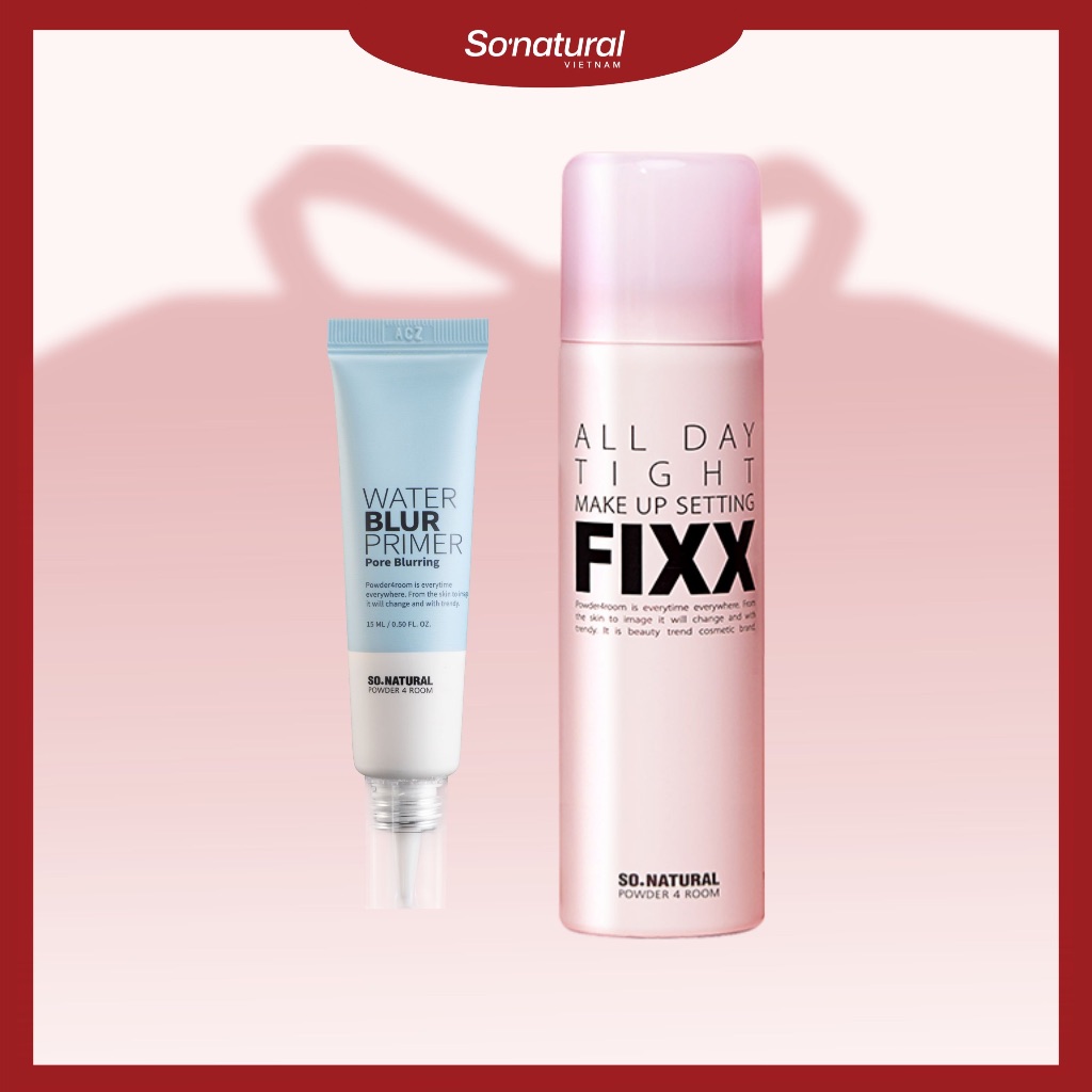 [COMBO] Xịt Khóa Makeup So Natural 120ML + Kem Lót So Natural 15/35ML