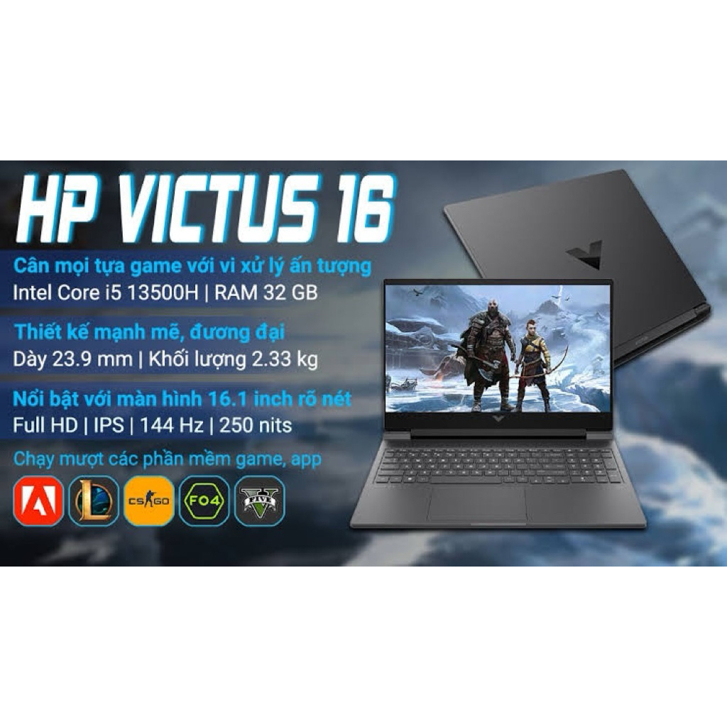 Laptop Gaming HP Victus 16- r0 máy đẹp chính hãng