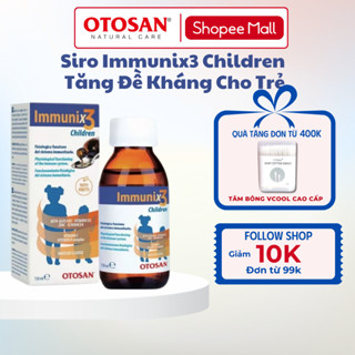 Siro Immunix3 Children OTOSAN Cho Bé Giúp Tăng Cường Sức Đề Kháng, Hỗ Trợ Miễn Dịch Khỏe Mạnh 150ml
