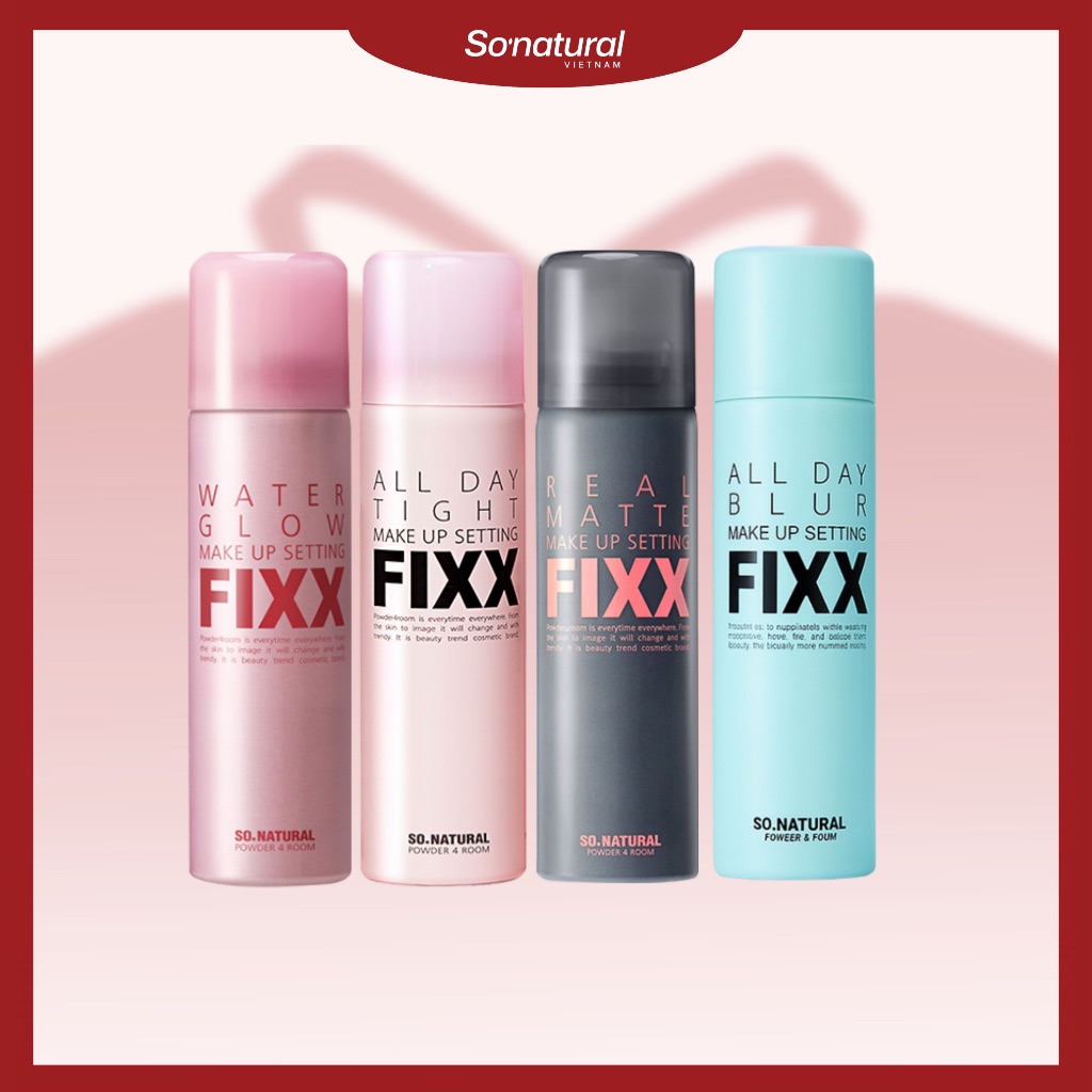 [GREAT x SO NATURAL][75ML] Xịt Khóa Makeup Toàn Diện So Natural All Day Tight - Real Matte - Water G