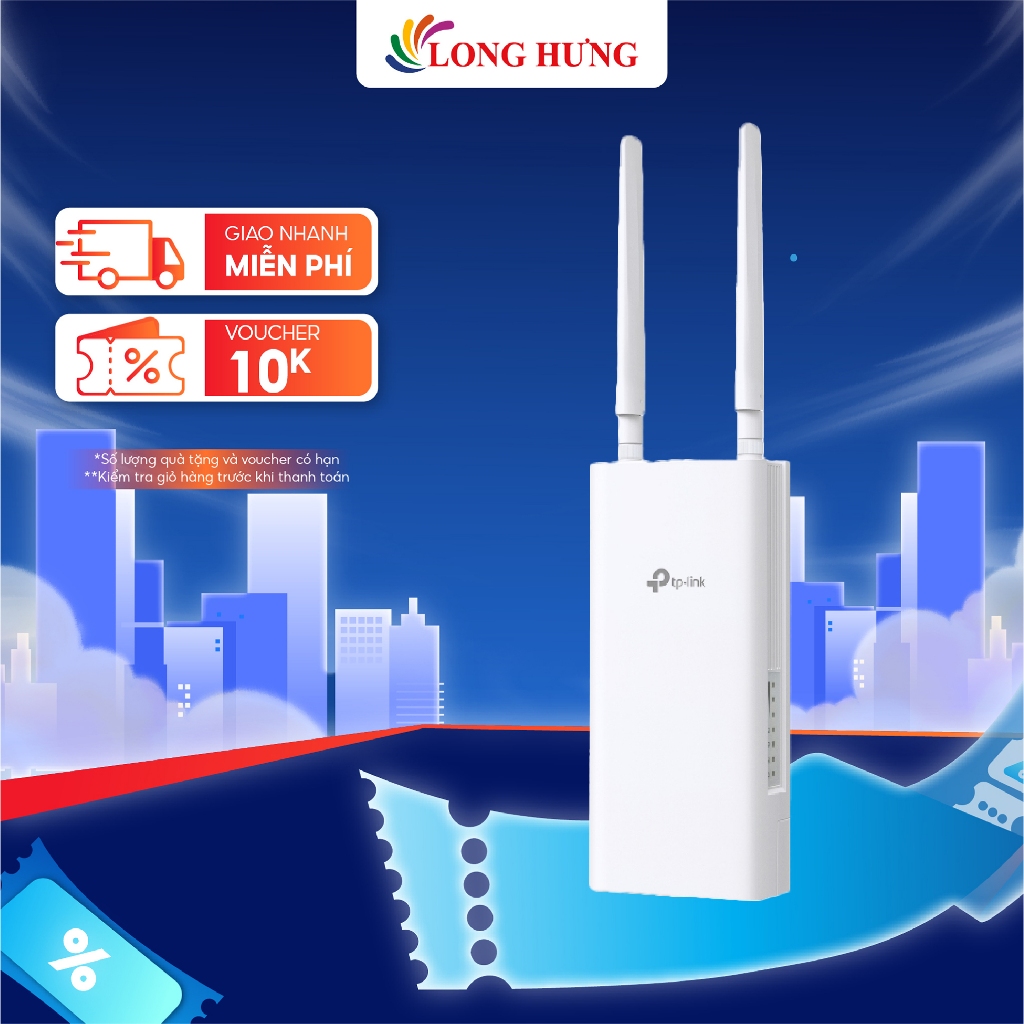 Bộ mở rộng sóng Wifi 4G LTE TP-Link Outdoor Router 300 Mbps TL-MR100-Outdoor - Hàng chính hãng
