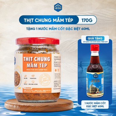 Thịt chưng mắm tép Lê Gia hũ thủy tinh 170g
