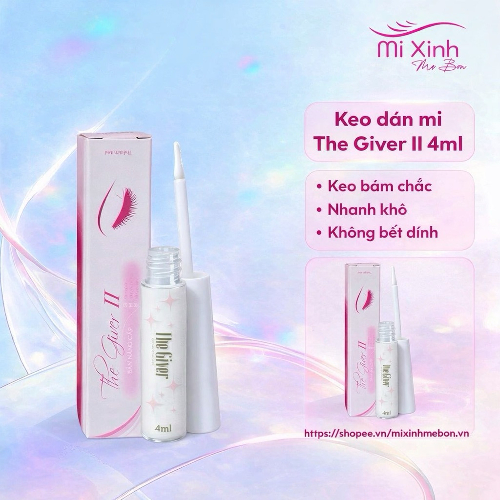 Keo Dán Mi The Giver 4ml, Độ Bám Cao, Giữ Mi Siêu Chặt - Mi xinh mẹ Bon