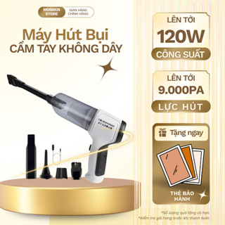 Máy Hút Bụi Cầm Tay Không Dây Có 7 Đầu Phụ Kiện - Dùng Được Cả Cho Ô Tô, Giường Nệm