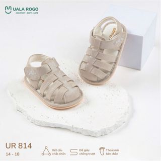 Dép tập đi cho bé Ualarogo sandal đế cao su chống trượt an toàn xăng đan quai dán điều chỉnh 5584