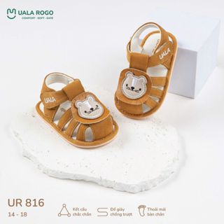 Dép bé trai bé gái tập đi Ualarogo sandal đế cao su chống trượt xăng đan quai dán điều chỉnh 5682