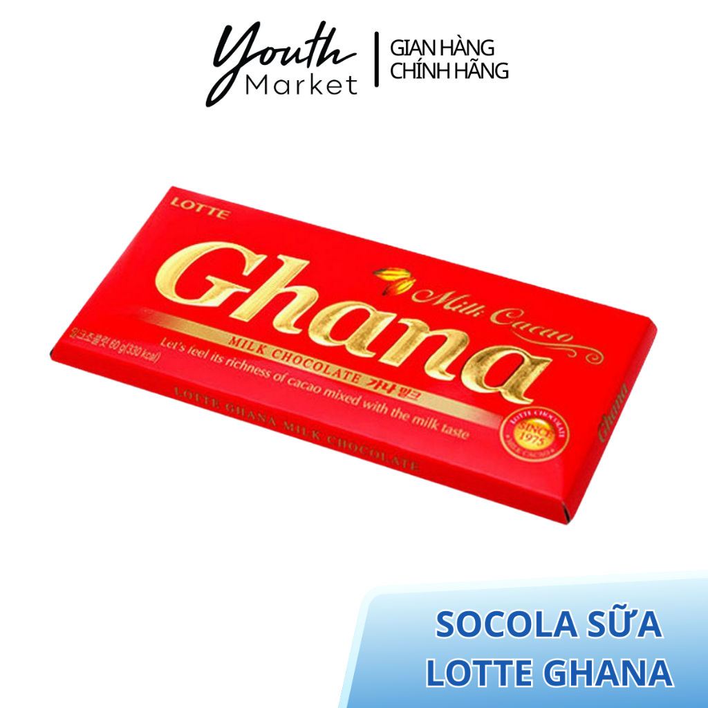 Socola Sữa Lotte Ghana Thanh 70g