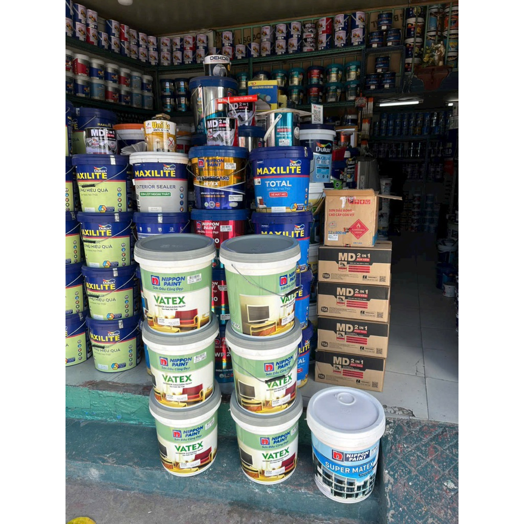 SƠN NƯỚC NỘI THẤT NIPPON VATEX- MÀU TRẮNG- 17L