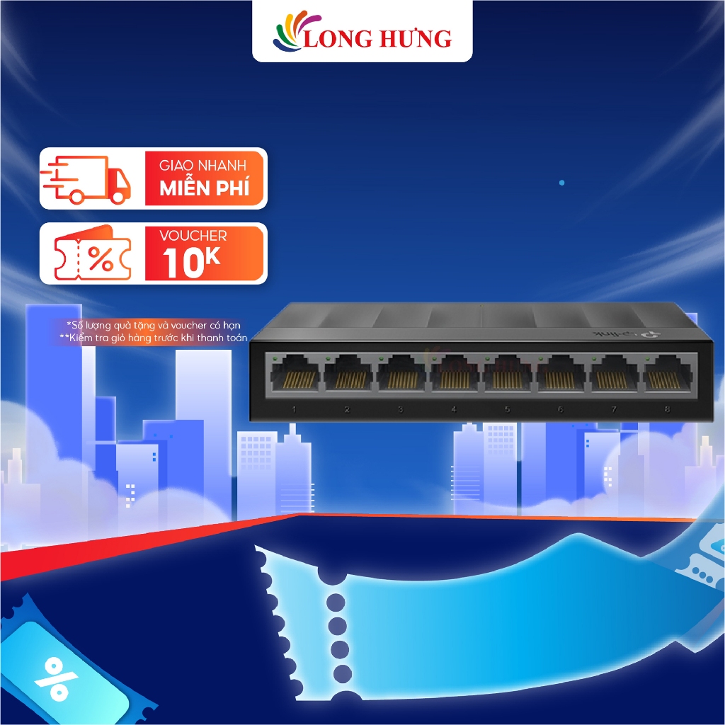 Switch TP-Link 8-Port Gigabit Desktop Switch LS1008G - Hàng chính hãng