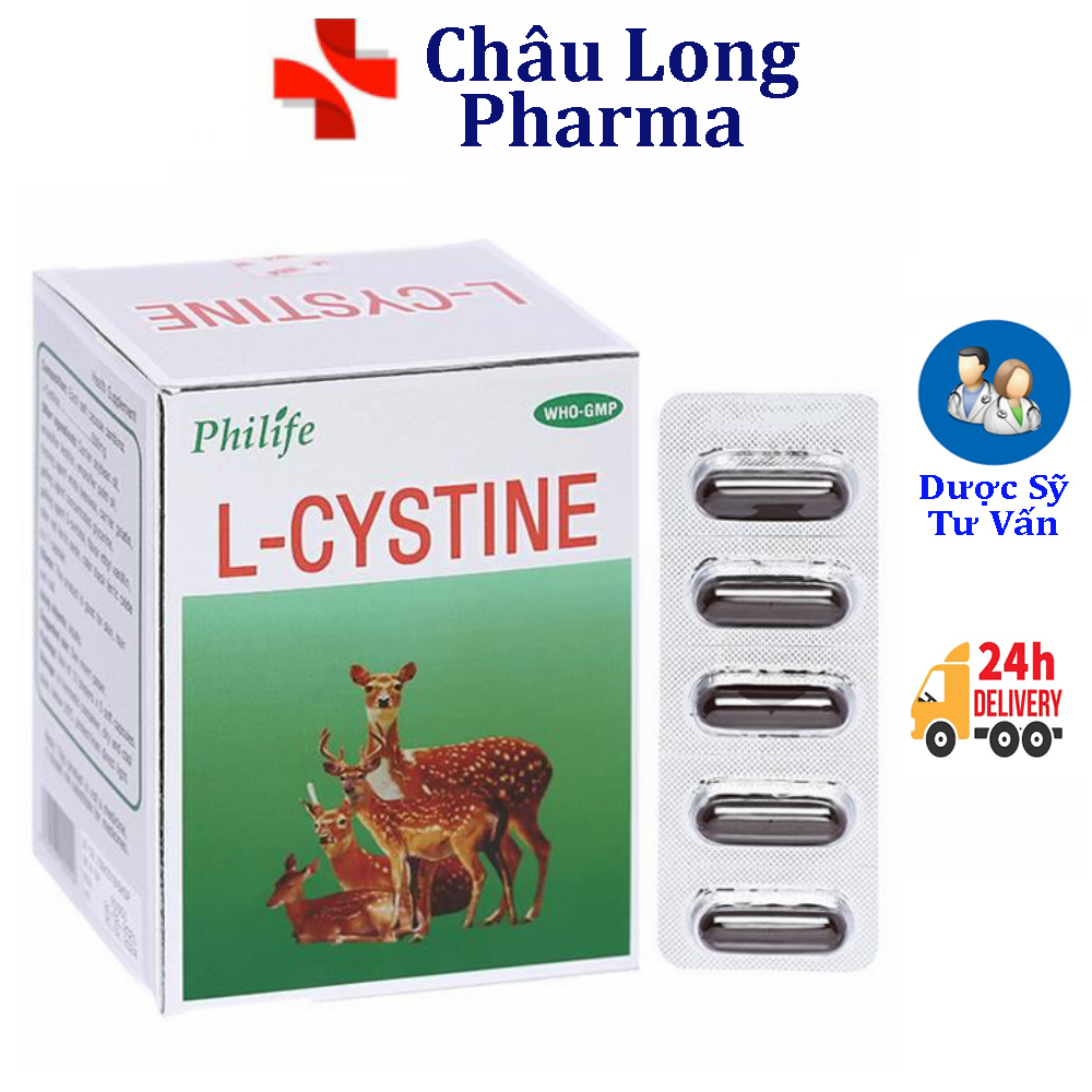 Viên Uống L-Cystine 500mg hỗ trợ giảm sạm da, tàn nhang , mọc tóc (Hộp 12 vỉ x 5 viên)